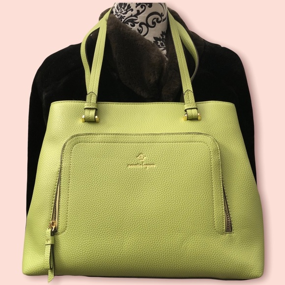 Nenette Lepore Vegan leather Green Tote Purse - Picture 1 of 12